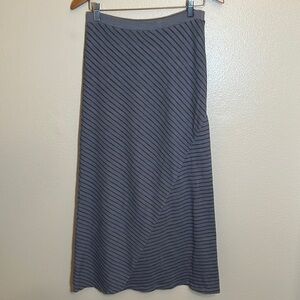 *3/$15* Velvet Gray Striped Maxi Skirt Size P